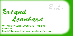 roland leonhard business card
